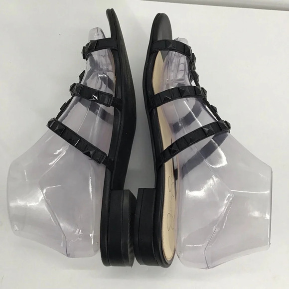 Jessica Simpson CAIRA Flat Studded Slip-In Slide Sandal Black Modern Size 7.5 - Picture 6 of 9